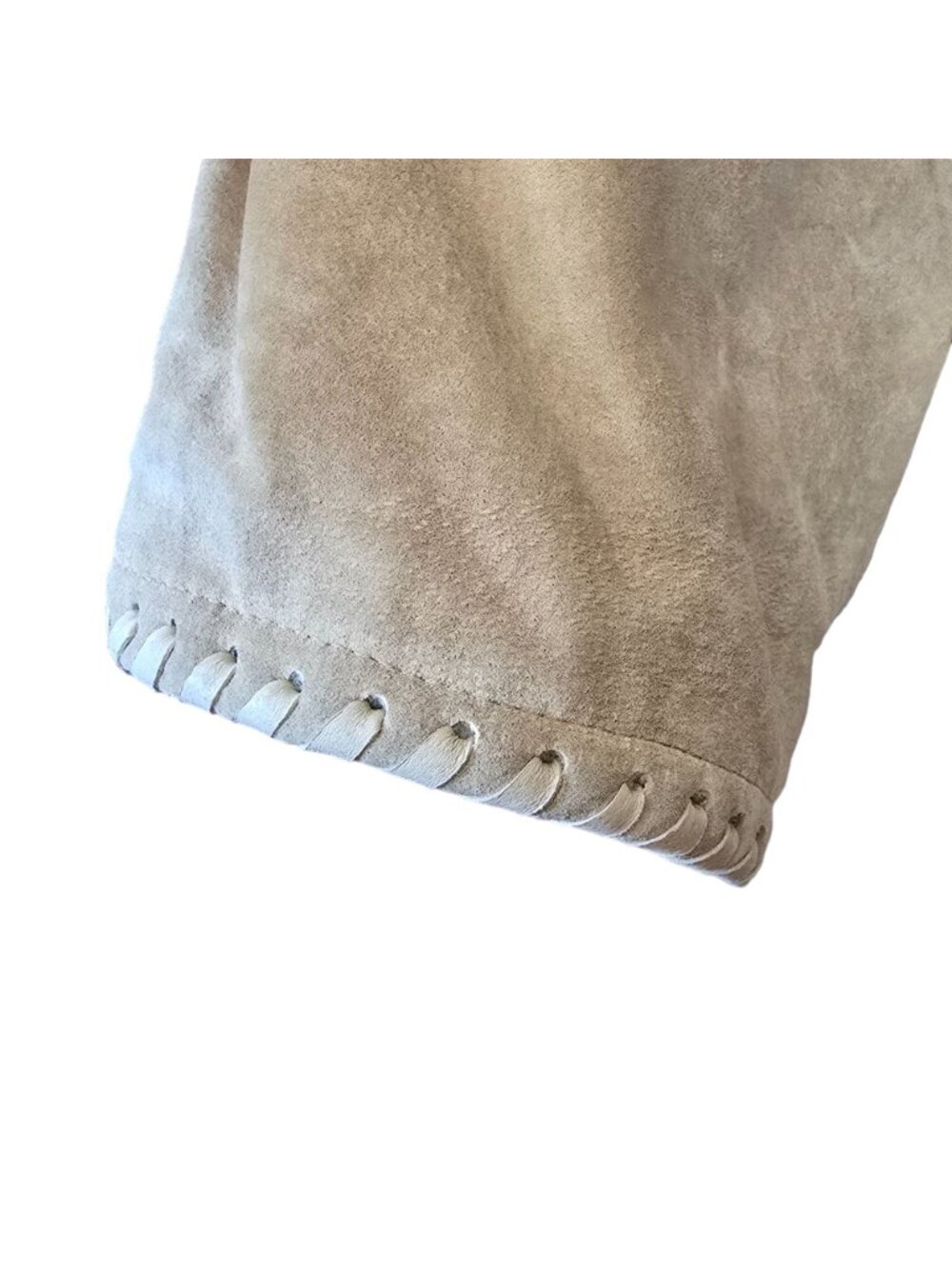 Weathervane Vintage Suede Leather Coat Med Hooded Fleece Western Cowgirl Jacket - Picture 4 of 12